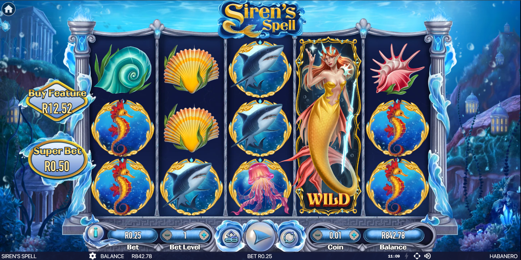 Siren's Spell Game Screen